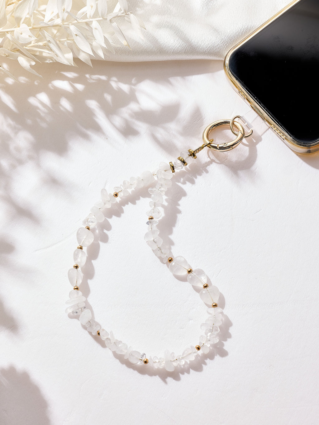 Natural Stone Phone Charm Keychain Wristlet K1403 - view 8