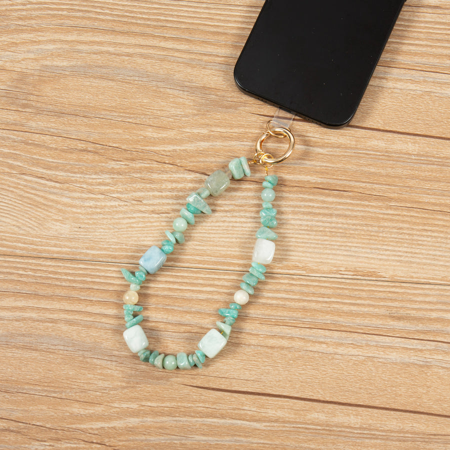 Amazonite Keychain Wristlet K1415
