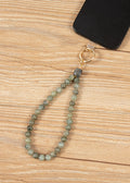 Grey Labradorite Keychain Wristlet K1418
