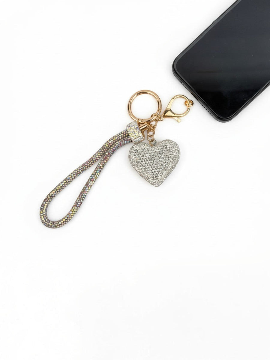 Heart-Shaped Keychain Wristlet K1429