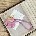 Dog Rhinestone-Embellished Alloy Keychain Wristlet K1443