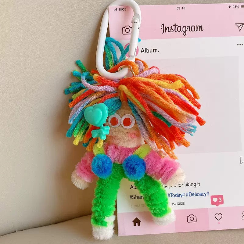Frizzy Boy Doll Keychain K1446