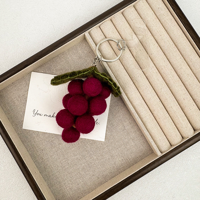 Grapes Felt Keychain K1454
