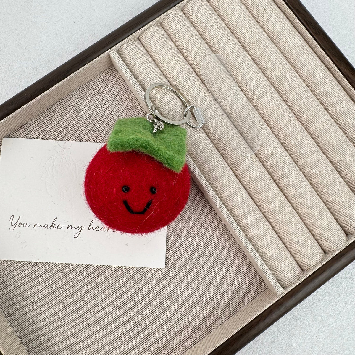 Tomato Felt Keychain K1458