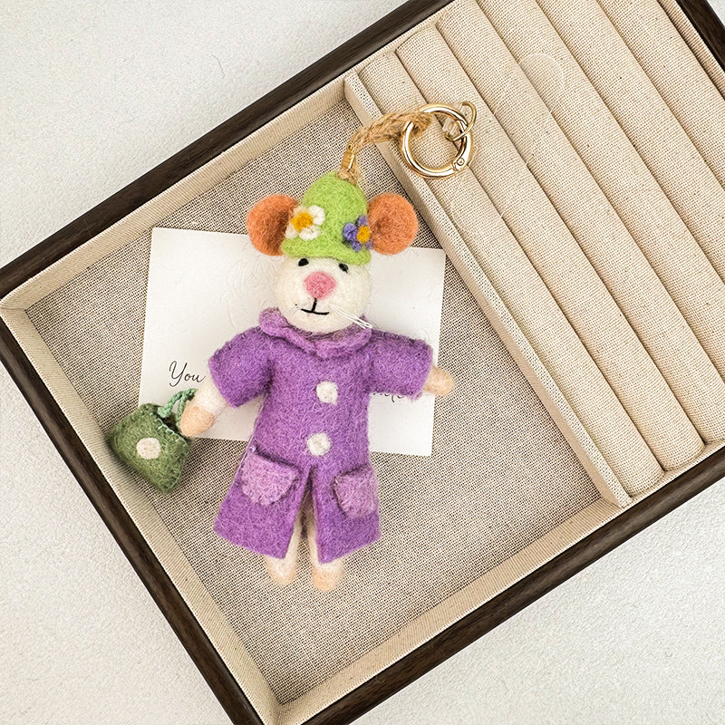 Mouse Felt Keychain K1473
