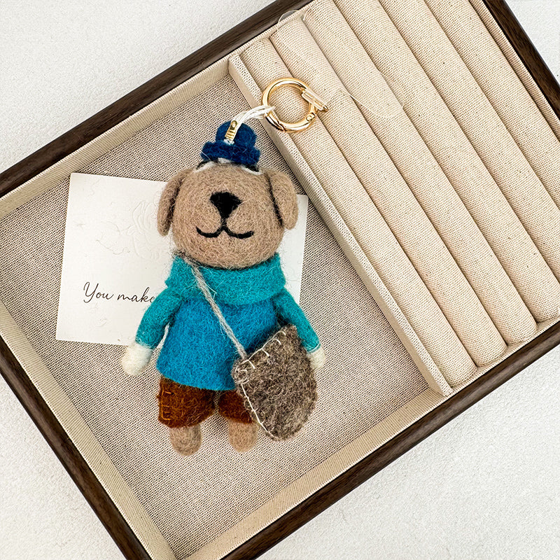 Dog Felt Keychain K1476