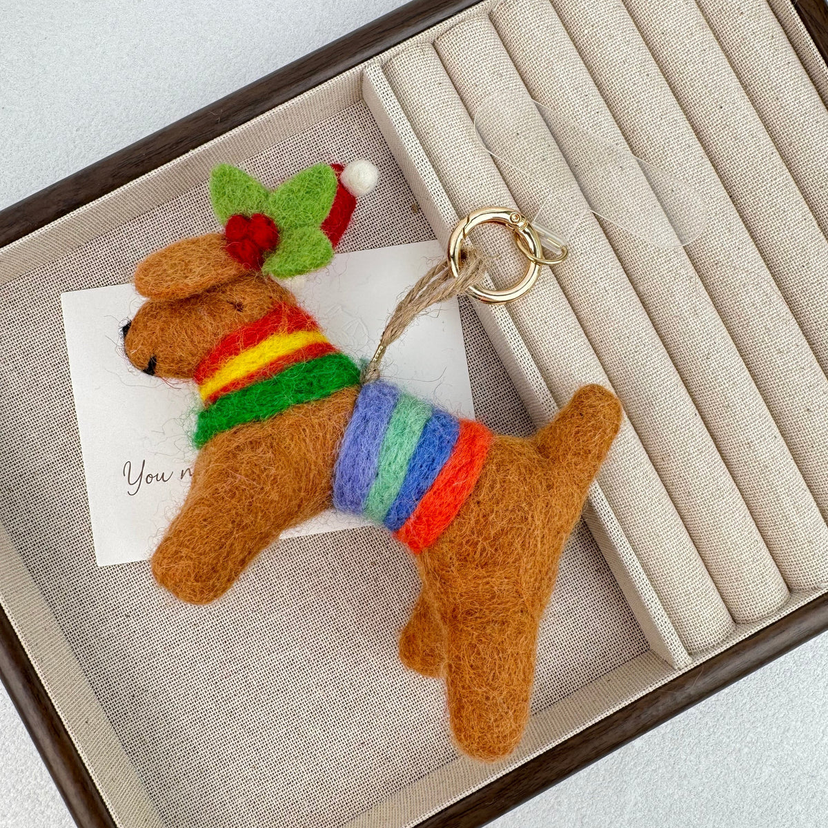 Dog Felt Keychain K1480