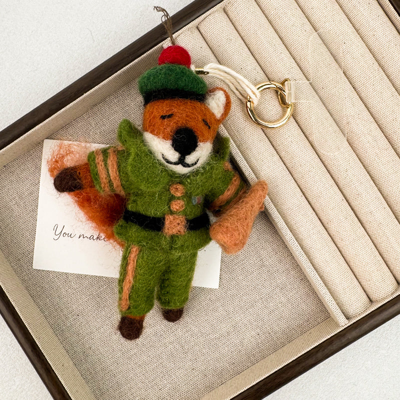Fox Felt Keychain K1485