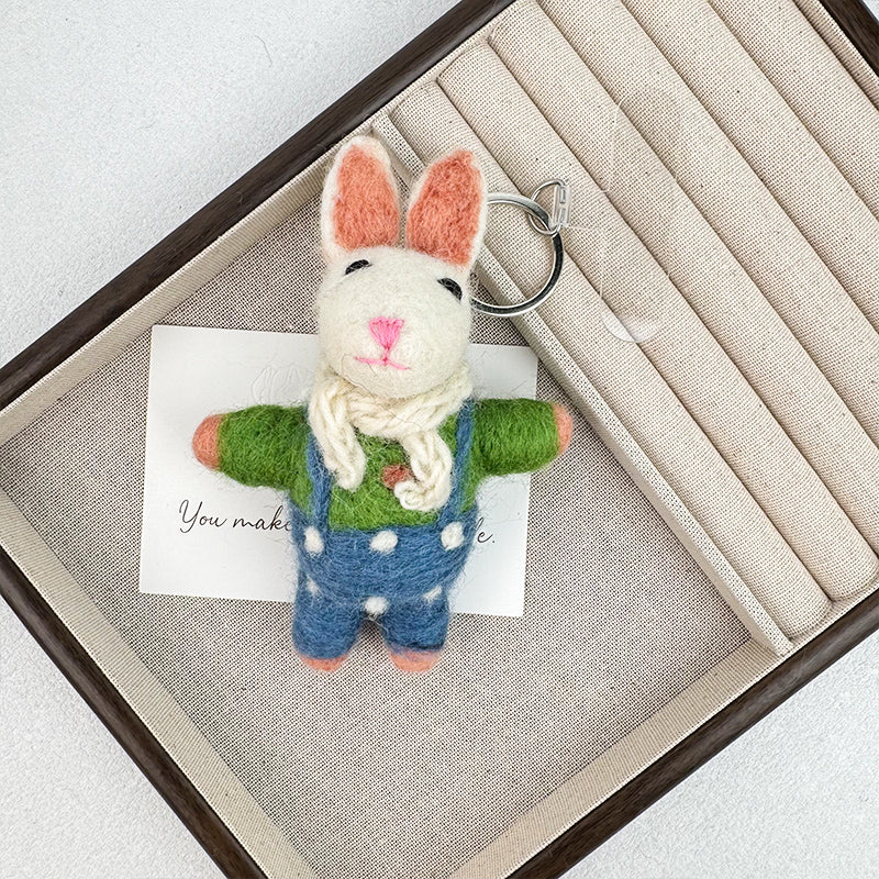 Rabbit Felt Keychain K1488