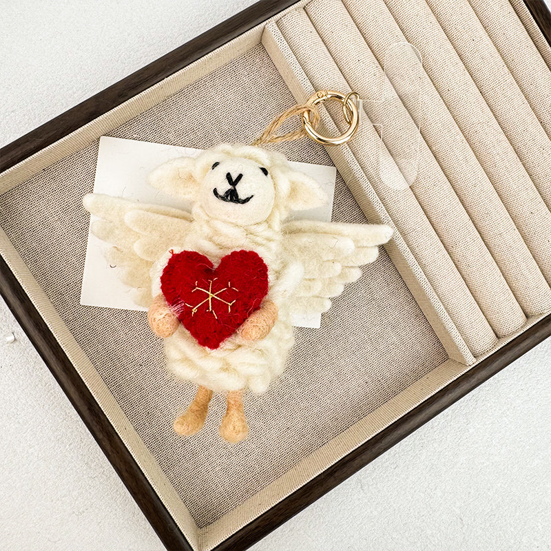 Sheep Felt Keychain K1493