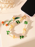 Flower Crystal Keychain Wristlet K1509