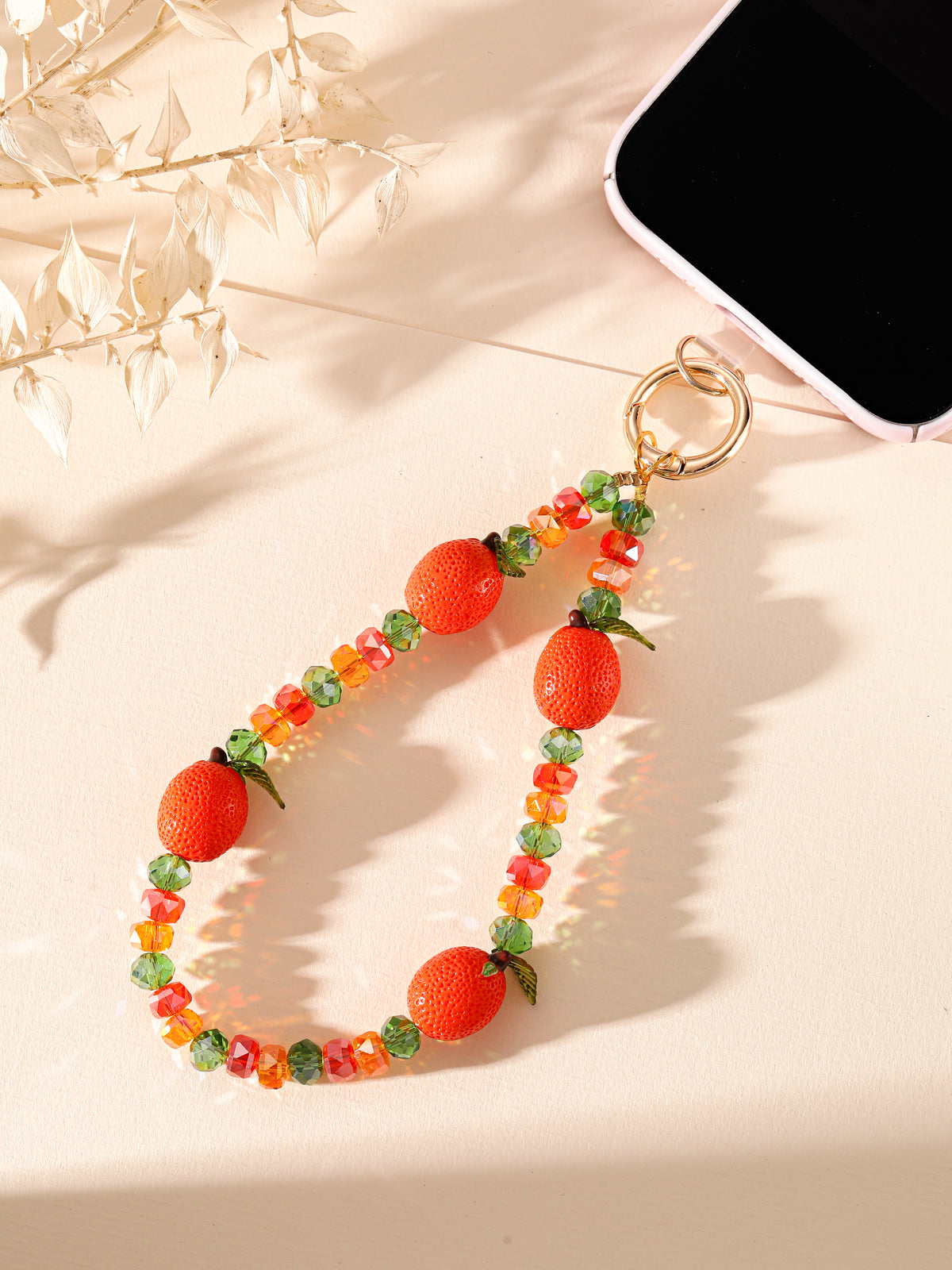 Fruit Crystal Keychain Wristlet K1511