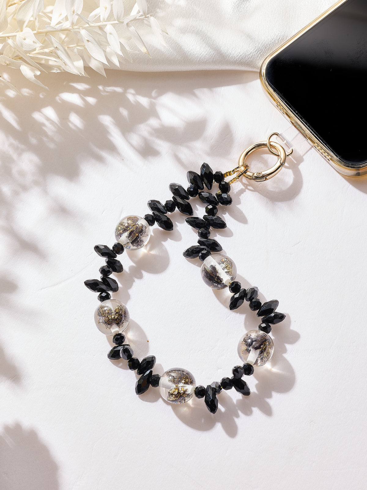Flower Crystal Keychain Wristlet K1523 - view 2