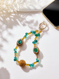 Round Crystal Keychain Wristlet K1533