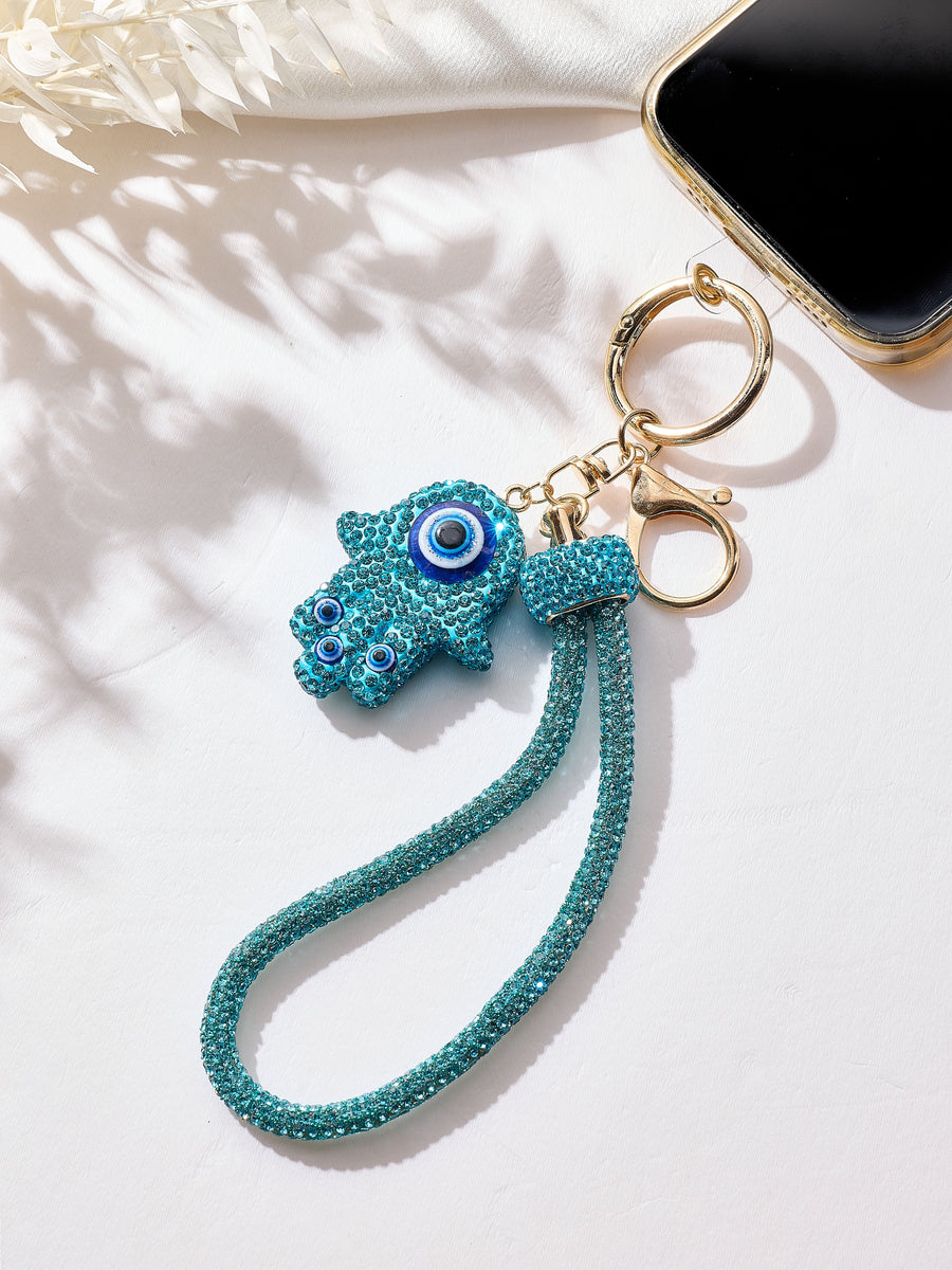 Eye Crystal Keychain Wristlet K1539