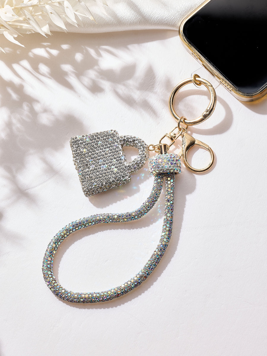 Bag Crystal Keychain Wristlet K1543