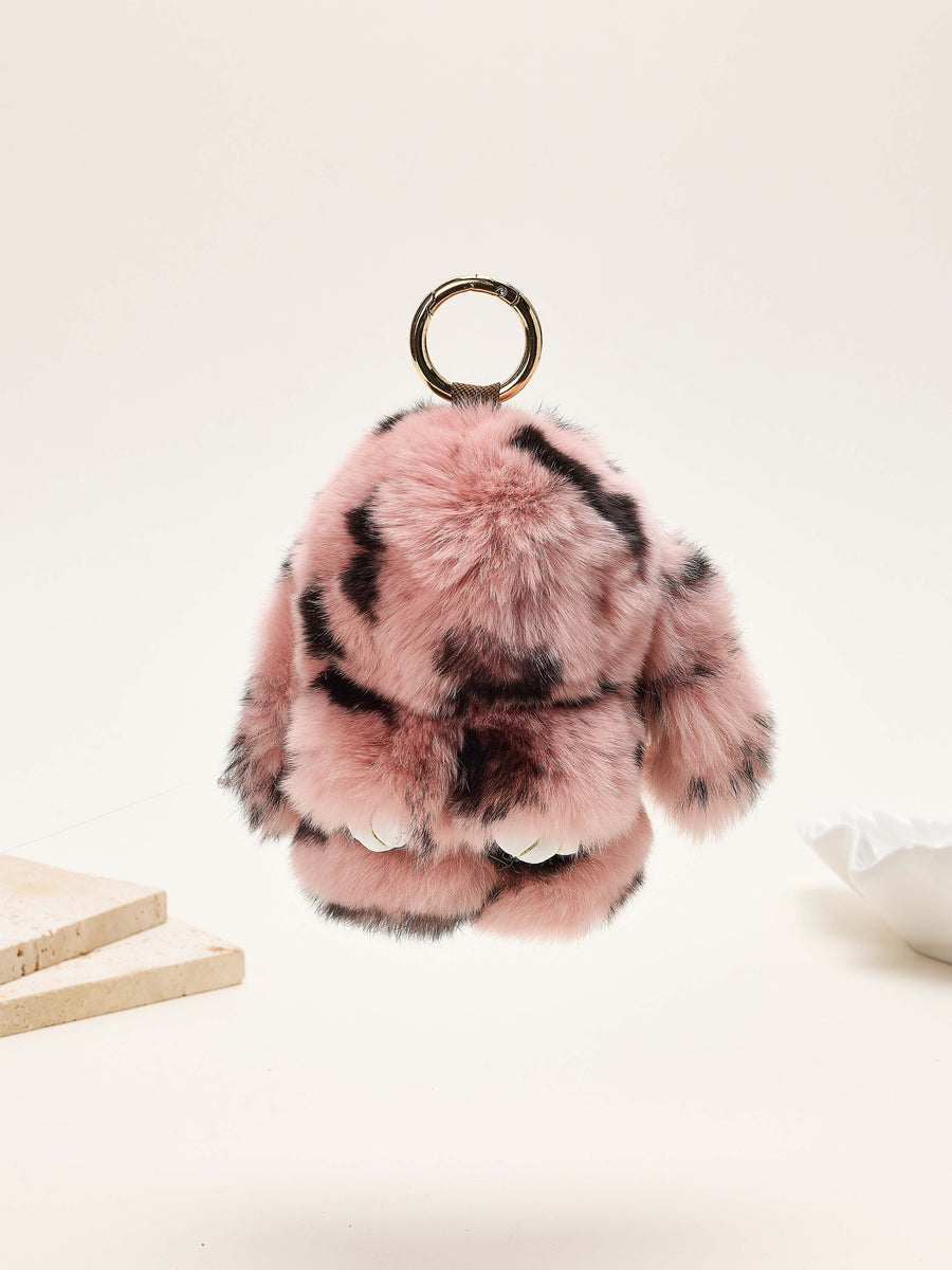 Rabbit Speckle Plush Keychain K1555
