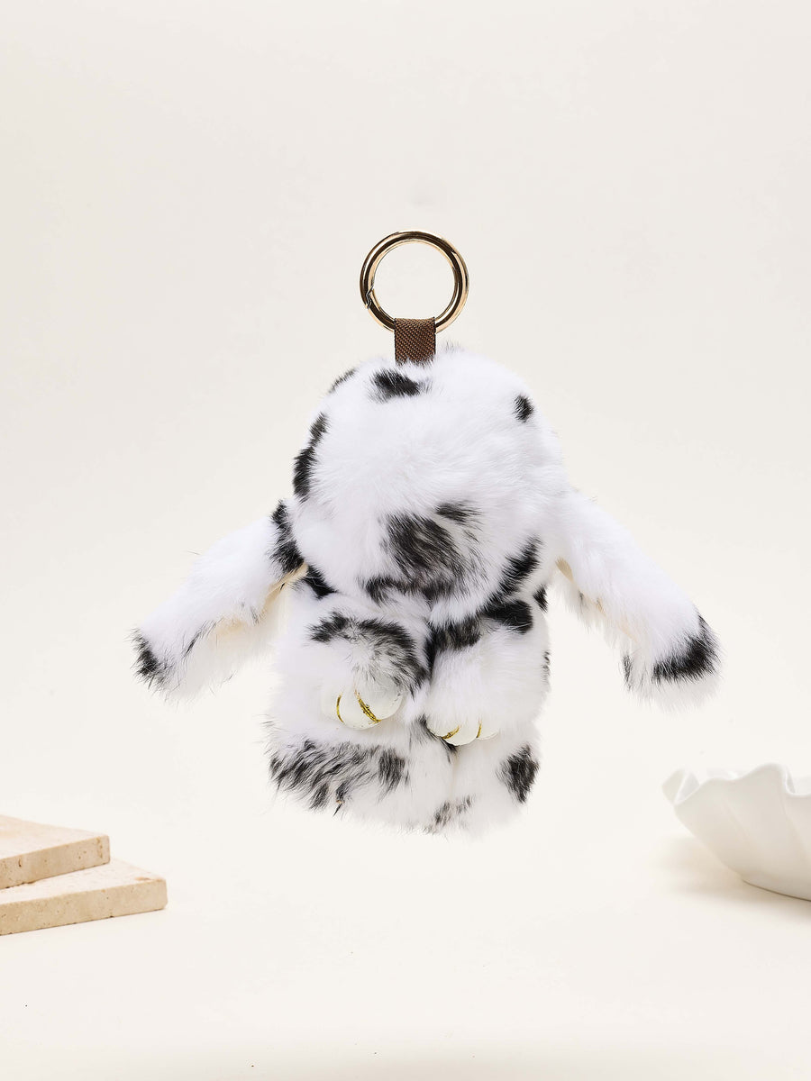 Rabbit Speckle Plush Keychain K1555