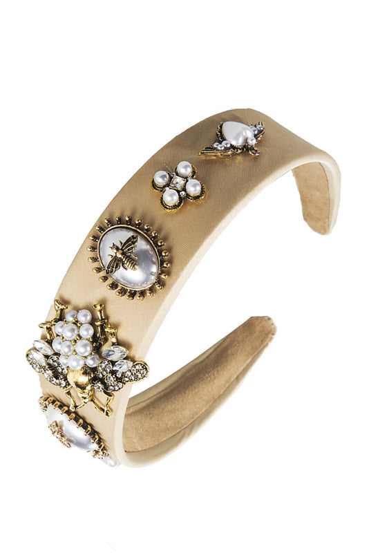 Baroque Pearl Bee Headband L2400