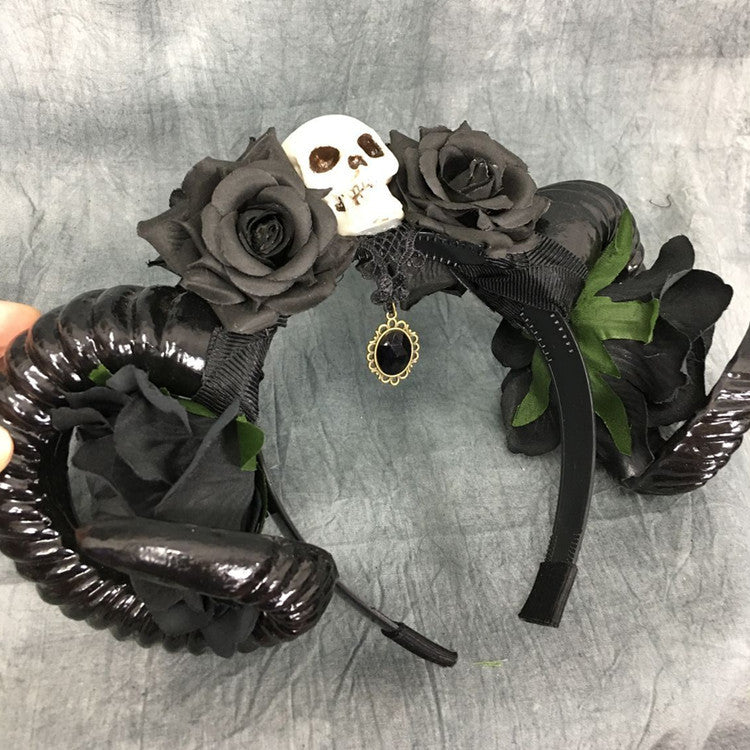 Skull Horn Headband L2603
