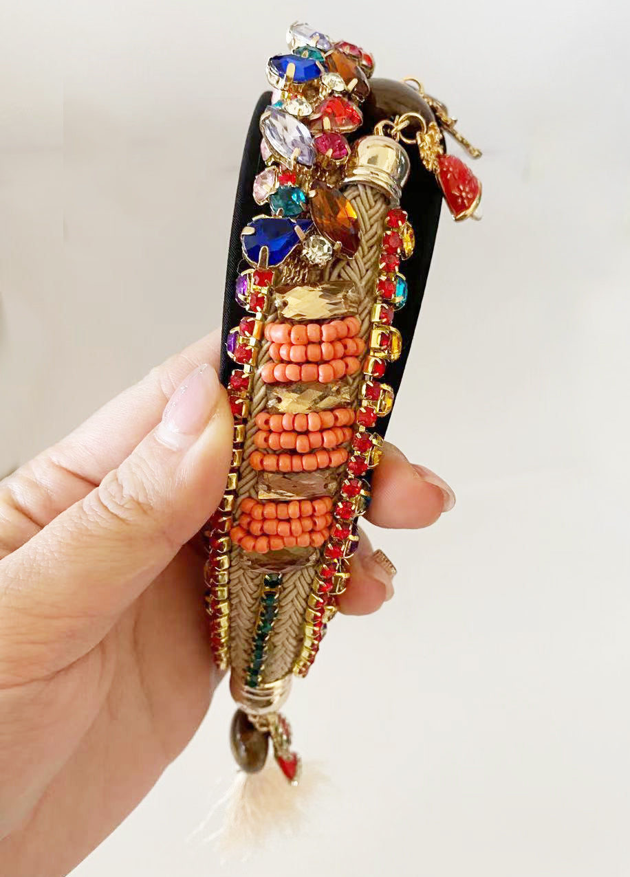 Bohemian Rhinestone Tassel Headband L2681 - view 2