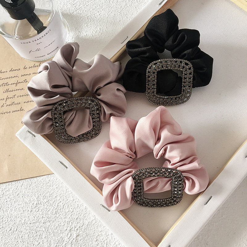 Rhinestone Buckle Hair Scrunchies L2683