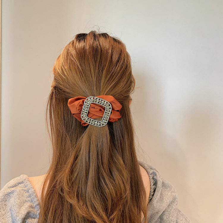 Rhinestone Buckle Hair Scrunchies L2683