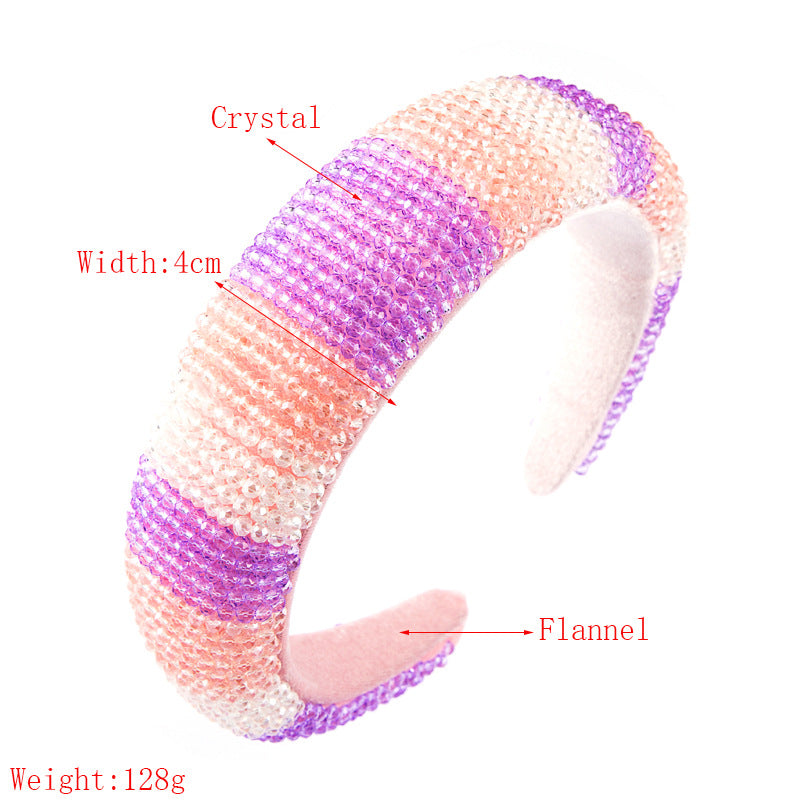 Multicolor Crystal Sponge Headband L2720 - view 2