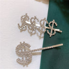 Dollar Rhinestone Hair Clip L2755