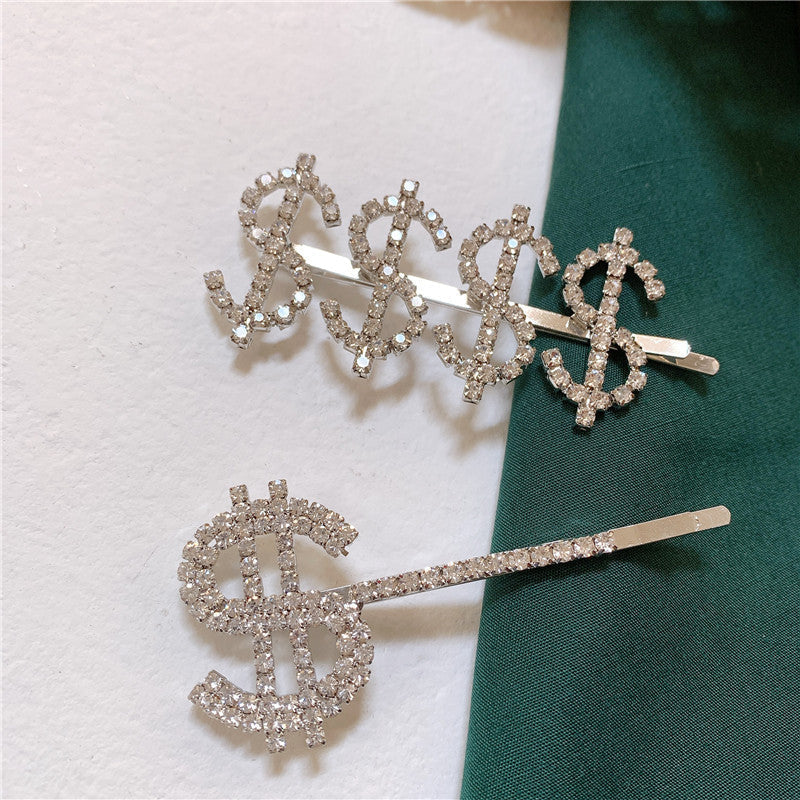 Dollar Rhinestone Hair Clip L2755