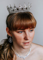 Teardrop Rhinestone Crown Headband L2879 - view 3