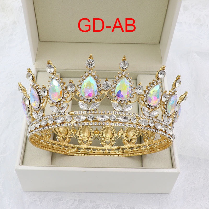Teardrop Rhinestone Crown Headband L2879 - view 11
