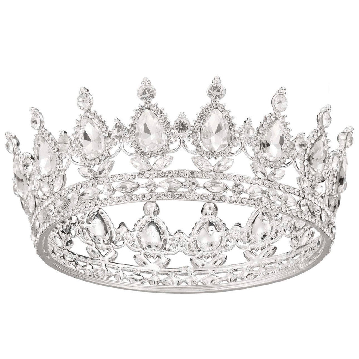 Teardrop Rhinestone Crown Headband L2879 - view 15