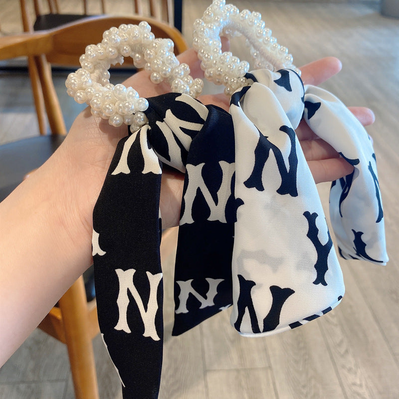 Pearl Tassel Hair Scrunchies L2894