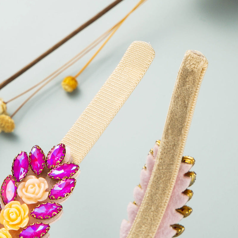 Floral Rhinestone Headband L2963 - view 7
