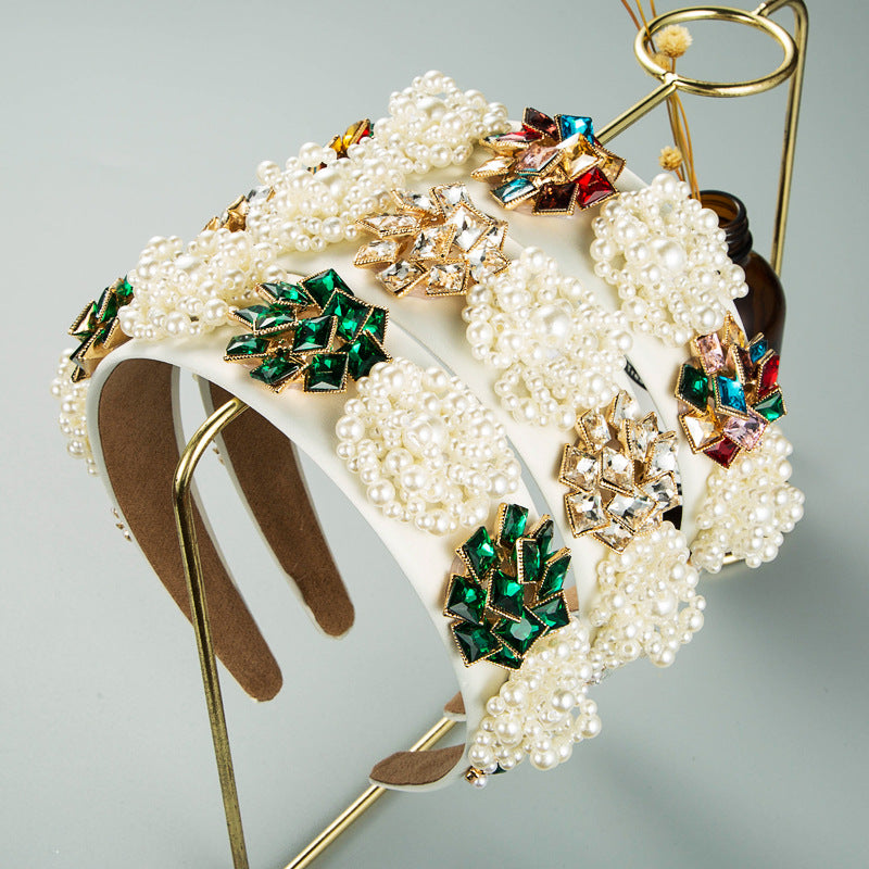 Pearl Zircon Headband L2989 - view 8
