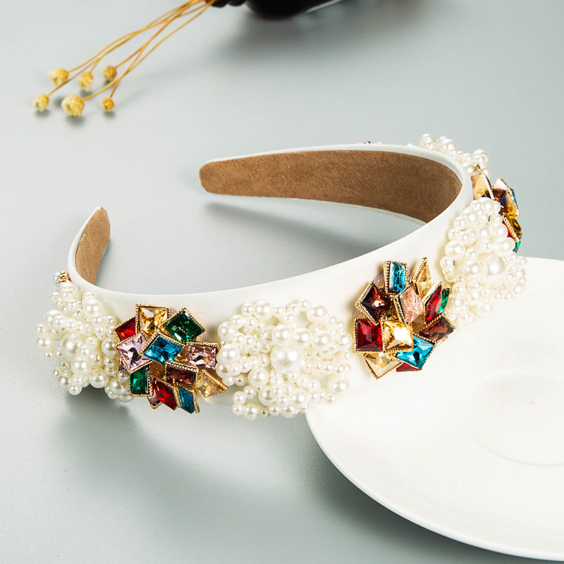 Pearl Zircon Headband L2989 - view 4