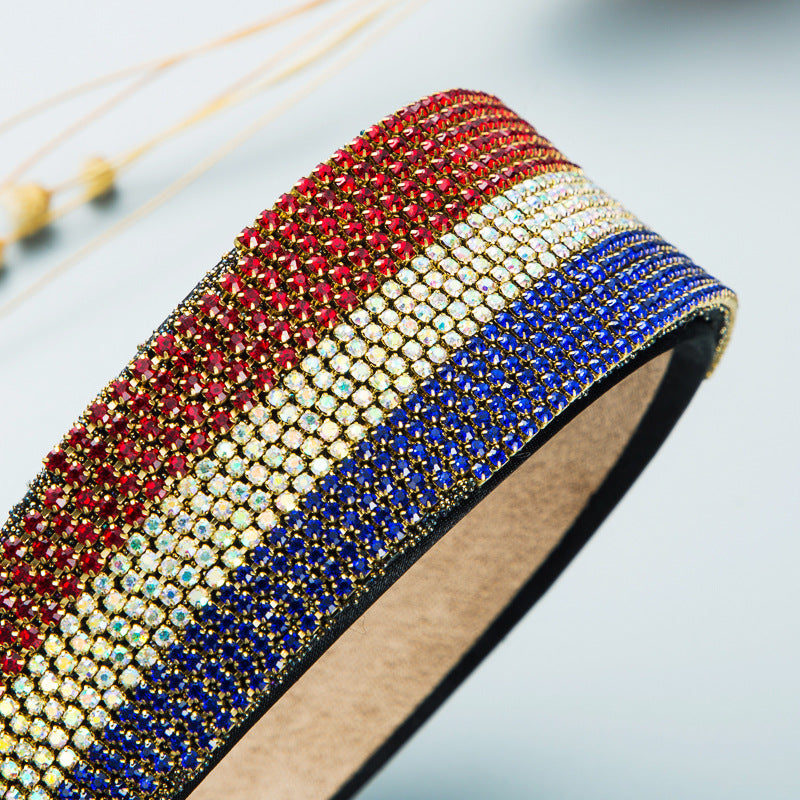 Tricolor Rhinestone Headband L3056 - view 6