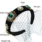 Gem Mesh Mask Headband L3076 - view 2