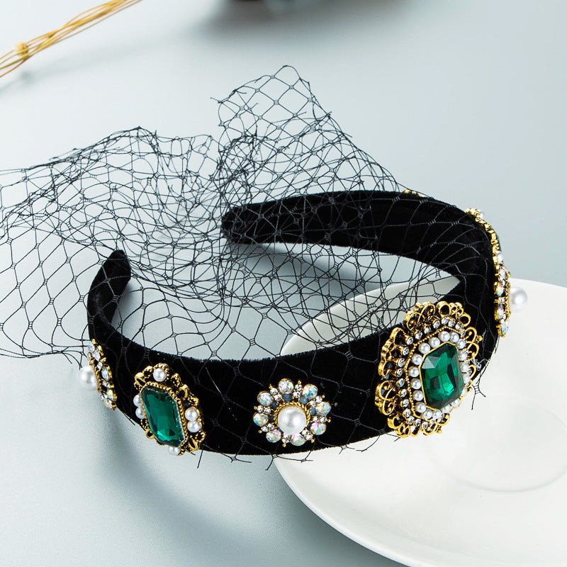 Gem Mesh Mask Headband L3076 - view 3