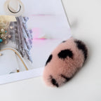 Rex Rabbit Fur Plush Hair Clip L3136