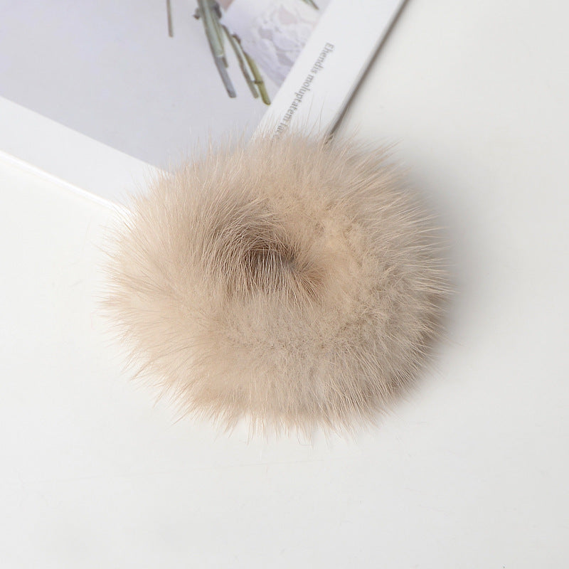 Mink Plush Hair Scrunchies L3137