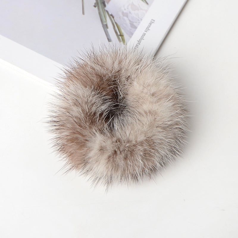 Mink Plush Hair Scrunchies L3137