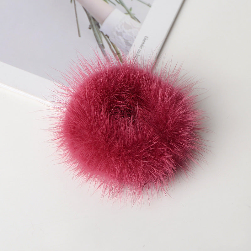 Mink Plush Hair Scrunchies L3137