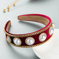 Pearl Chain Velvet Headband L3149 - view 3