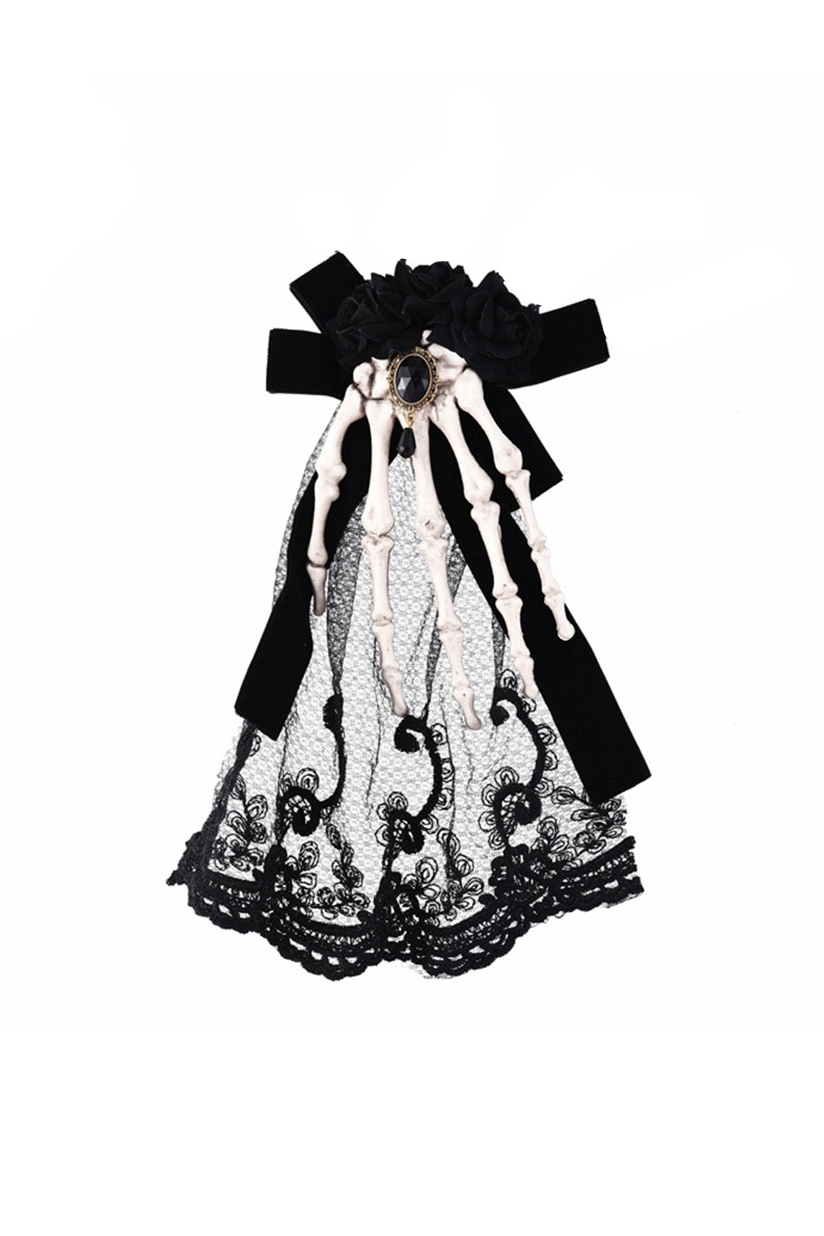 Punk Skull Hand Lace Hair Clip L3169
