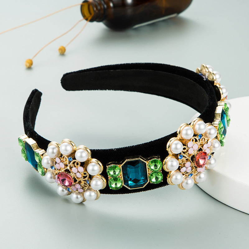 Flower Glass Drill Headband L3178 – view 4