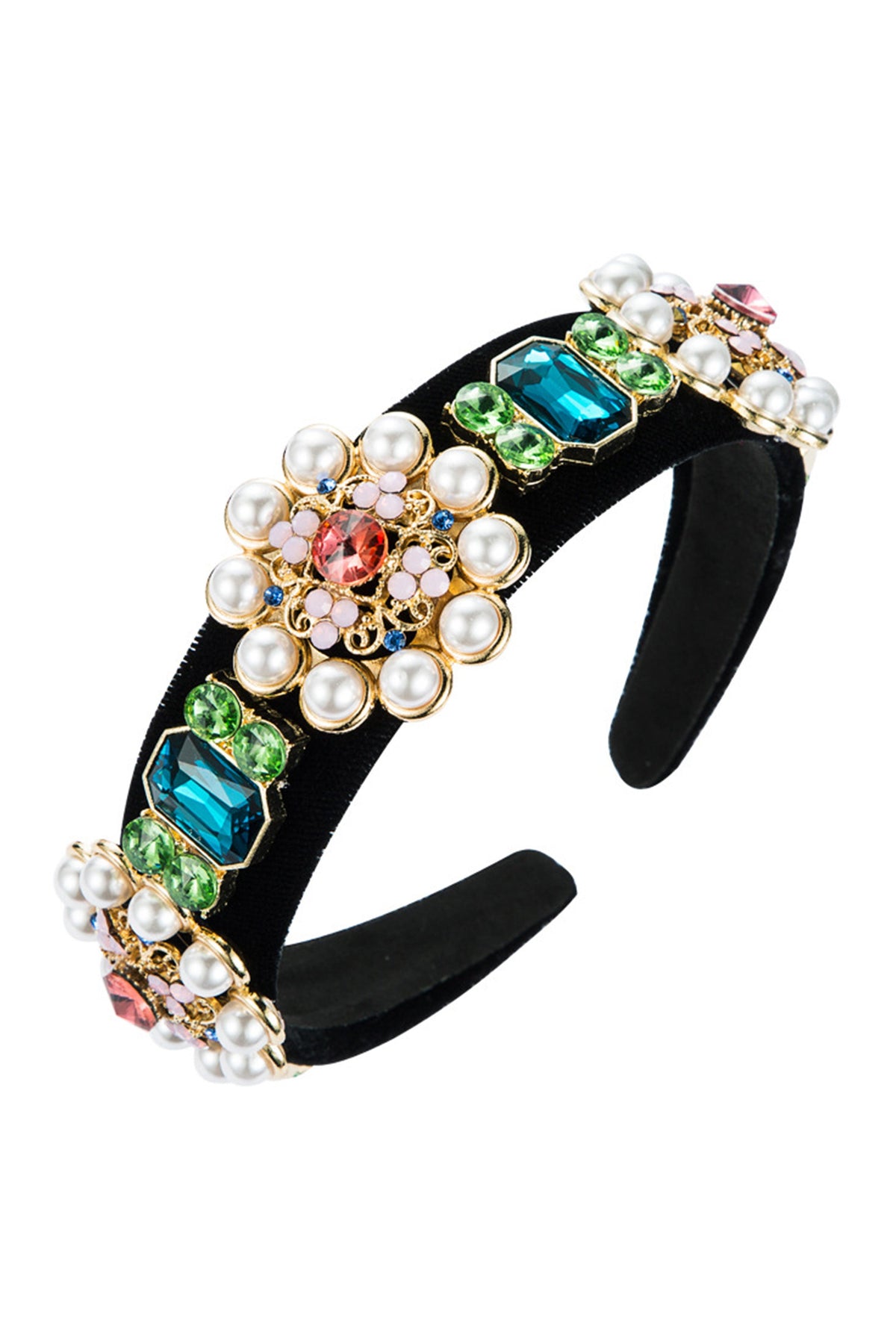 Flower Glass Drill Headband L3178