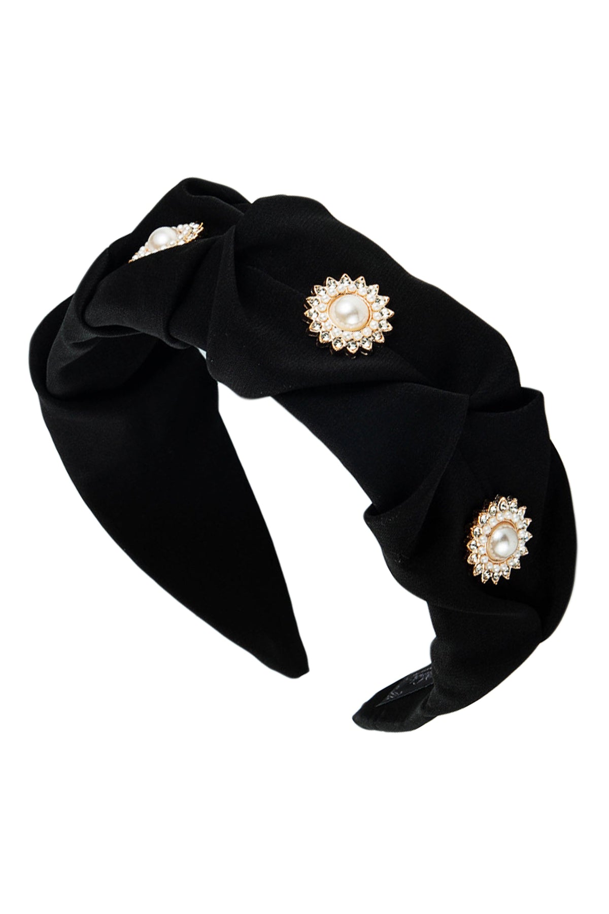 Pearl Folded Cloth Headband L3196