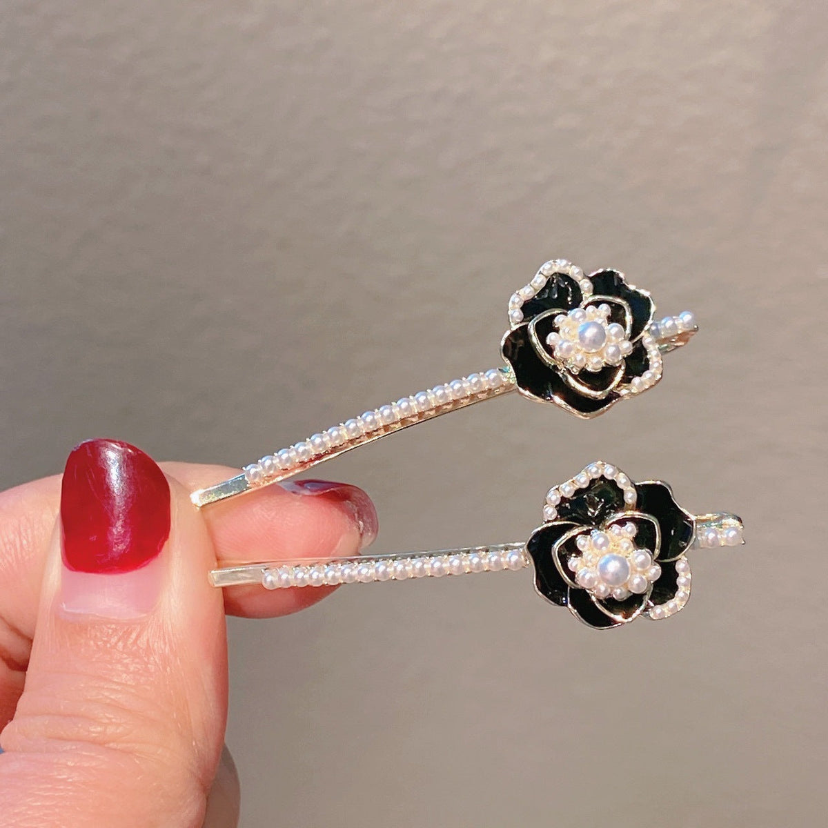 Camellia Pearl Hair Clip Set L3222
